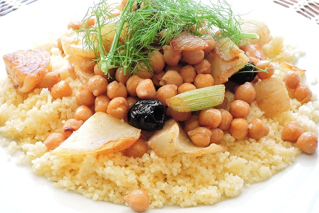 Eggplants with chickpeas o berenjenas con garbanzos
