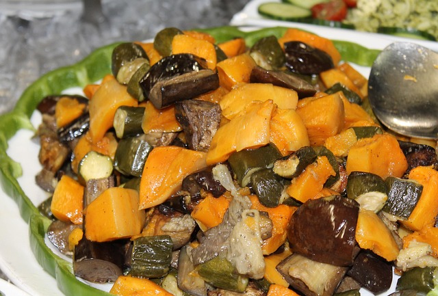Pumpkin, eggplant, and celery fiber o calabaza, berenjena y apio fibra